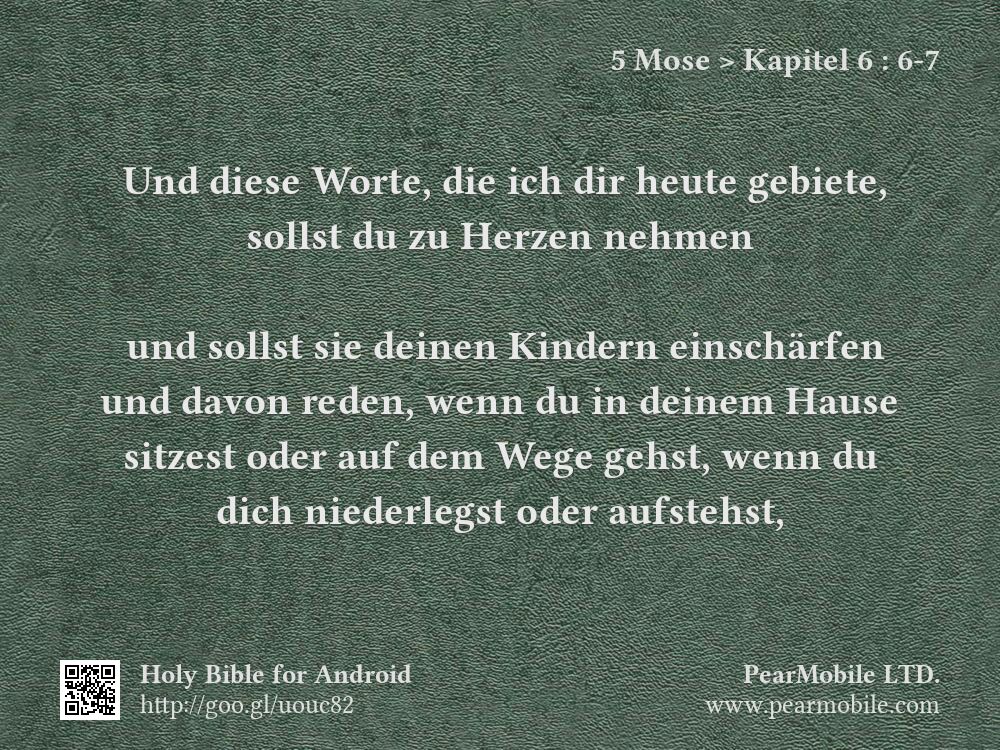 5 Mose, Kapitel 6:6-7